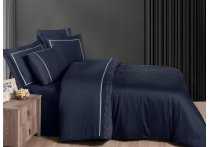 Постельное белье сатин VIP First Choice - VIP Pierre Navy Blue (Turkey), евро